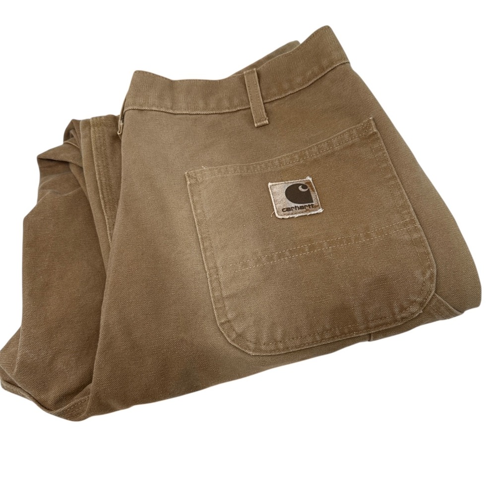 CARHARTT Vintage B11 BRN Work Pants Carpenter Style Union USA‎ Duck Fade 36X32